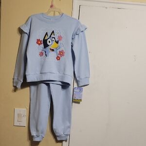 Bluey Kids Matching Set - Light Blue Size 6X